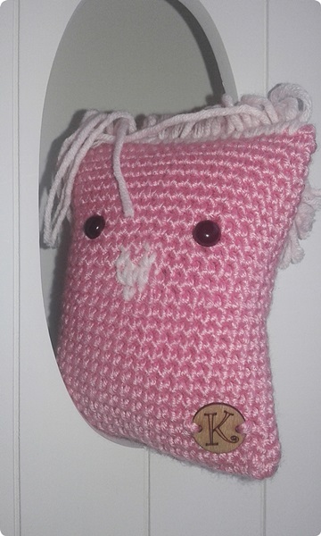 Little pink pillow made by Karitella Small
